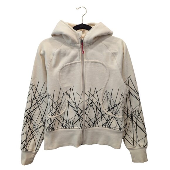 Lululemon Scuba Hoodie Cream & Black - Picture 1 of 6